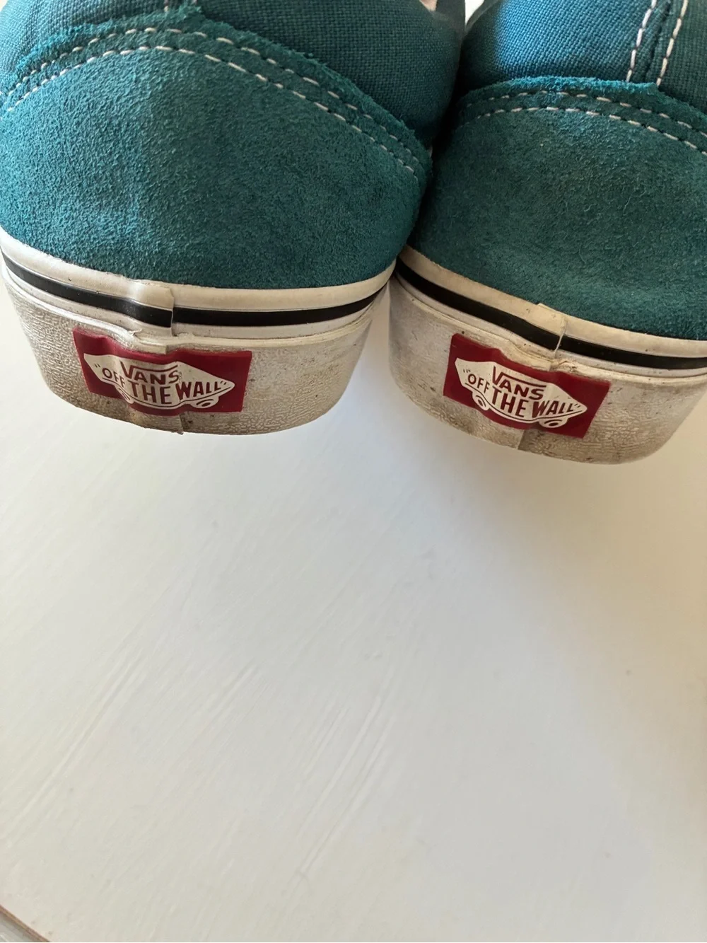 VANS Turquoise Low-Top Suede Sneakers